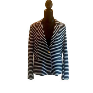 CATO Striped Nautical One Button Blazer